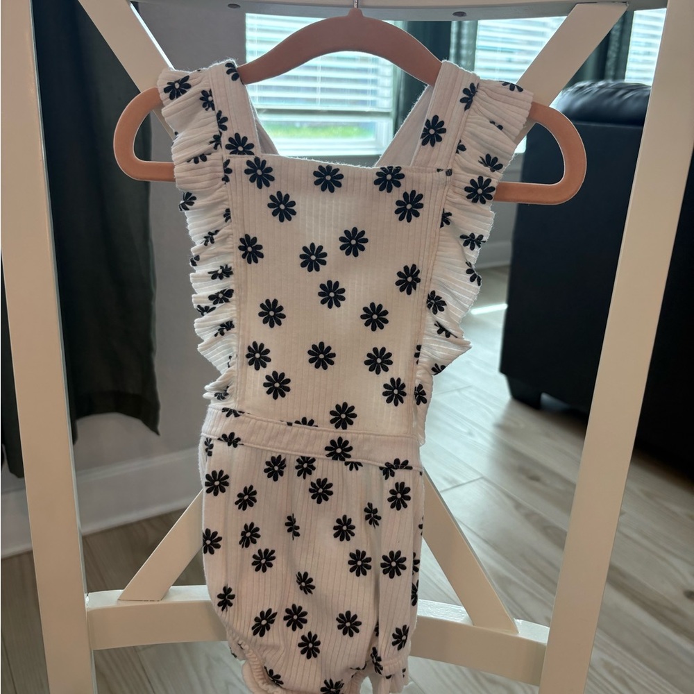 Floral Ruffle Baby Romper